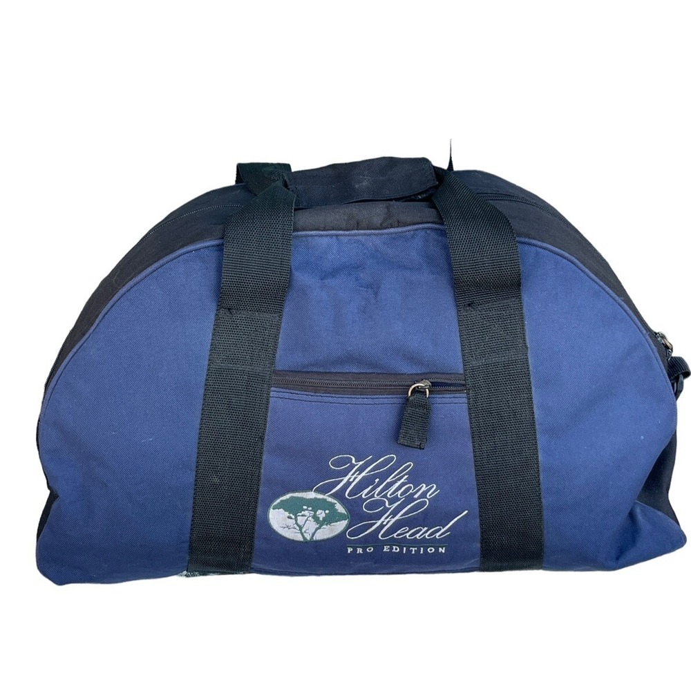 Hilton Head Pro Edition Travel Sport‎ Shoulder Duffle Gym Bag Blue Canvas